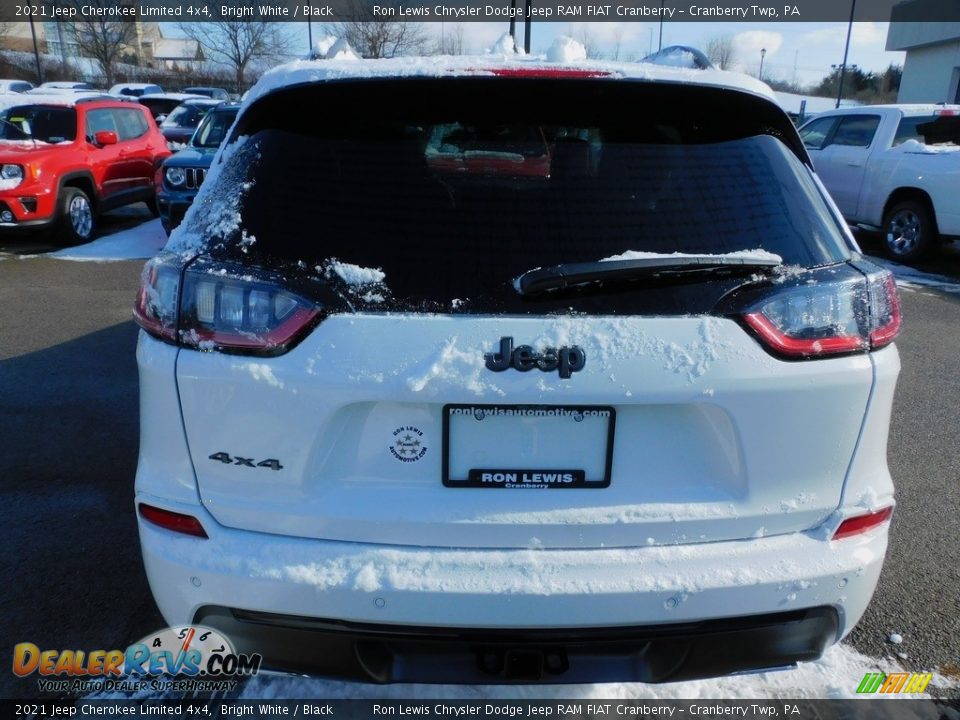 2021 Jeep Cherokee Limited 4x4 Bright White / Black Photo #6