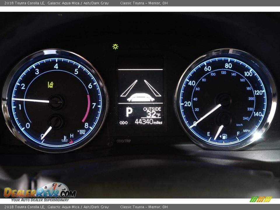 2018 Toyota Corolla LE Galactic Aqua Mica / Ash/Dark Gray Photo #8
