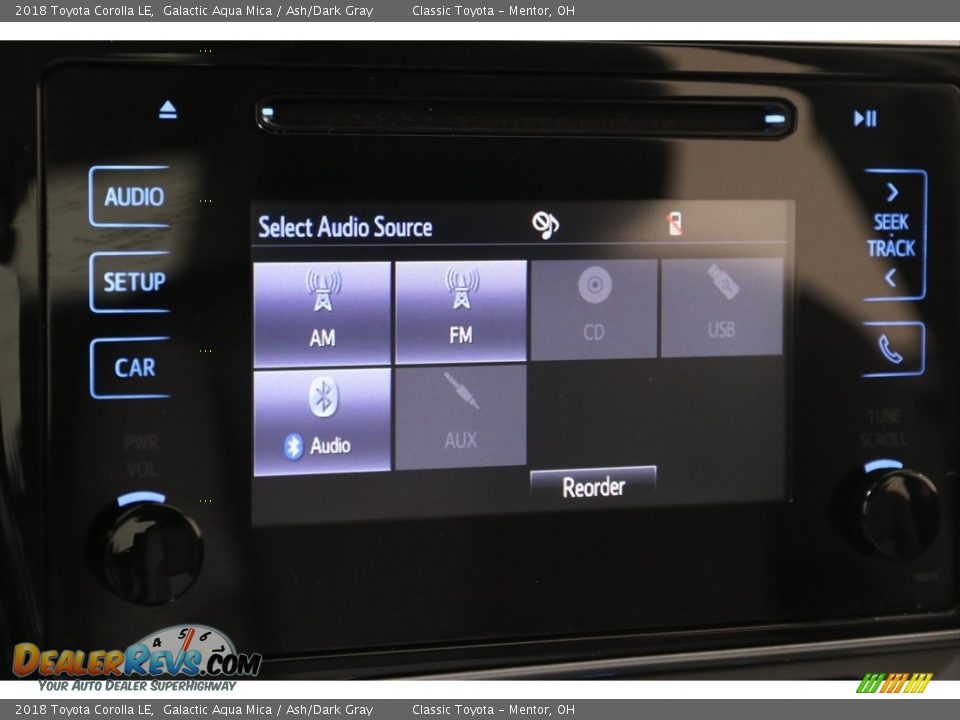 2018 Toyota Corolla LE Galactic Aqua Mica / Ash/Dark Gray Photo #10