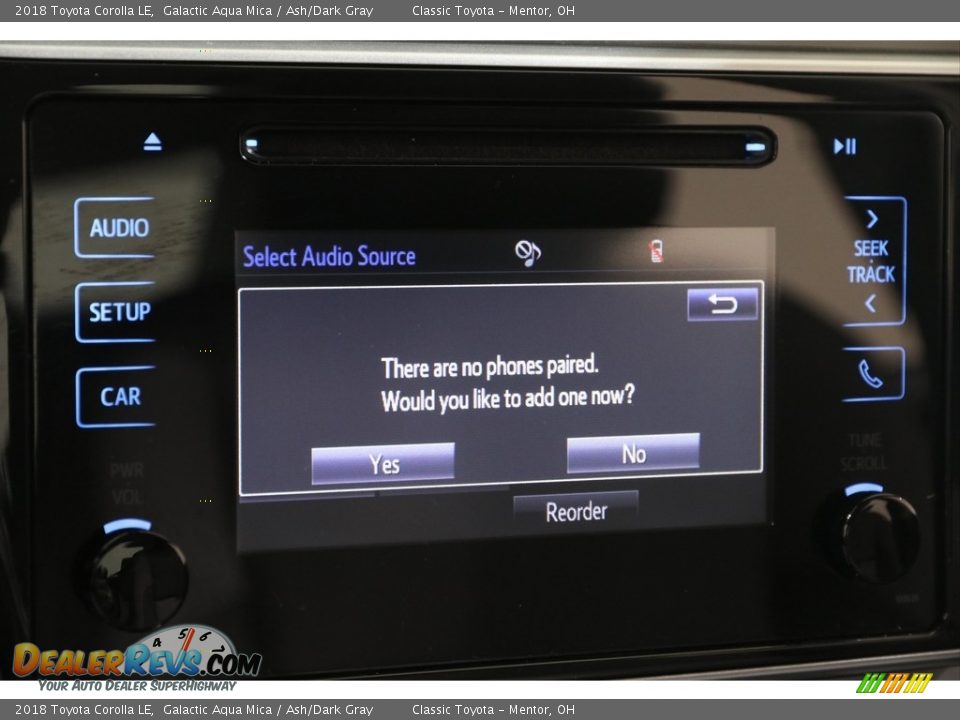 2018 Toyota Corolla LE Galactic Aqua Mica / Ash/Dark Gray Photo #11