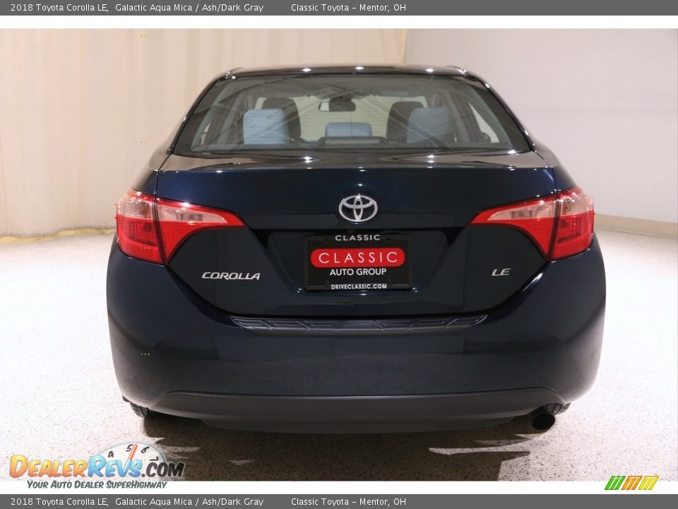2018 Toyota Corolla LE Galactic Aqua Mica / Ash/Dark Gray Photo #16