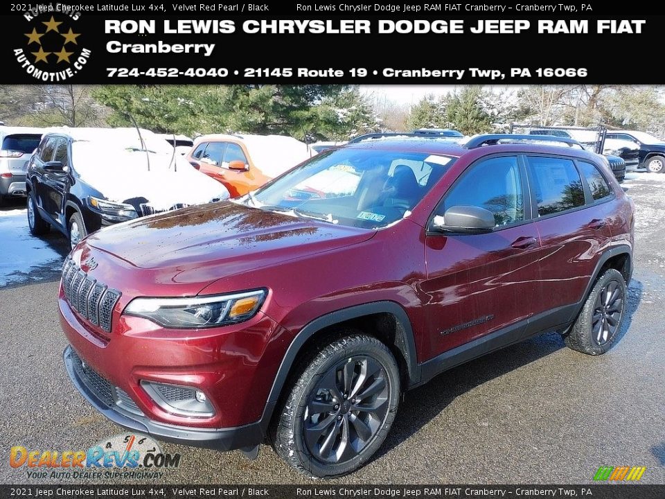 2021 Jeep Cherokee Latitude Lux 4x4 Velvet Red Pearl / Black Photo #1