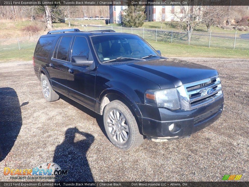 2011 Ford Expedition EL Limited 4x4 Tuxedo Black Metallic / Charcoal Black Photo #3