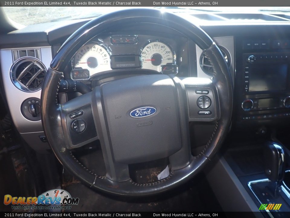 2011 Ford Expedition EL Limited 4x4 Tuxedo Black Metallic / Charcoal Black Photo #17
