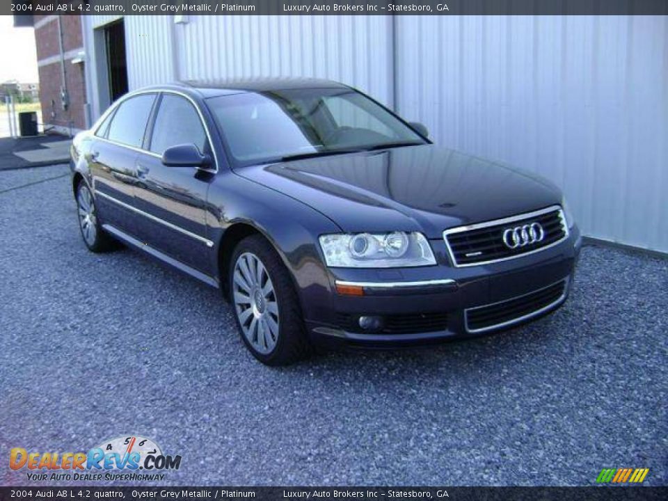 2004 Audi A8 L 4.2 quattro Oyster Grey Metallic / Platinum Photo #9