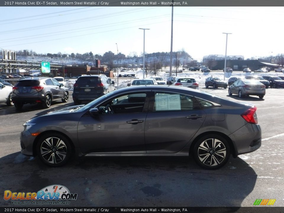 2017 Honda Civic EX-T Sedan Modern Steel Metallic / Gray Photo #7