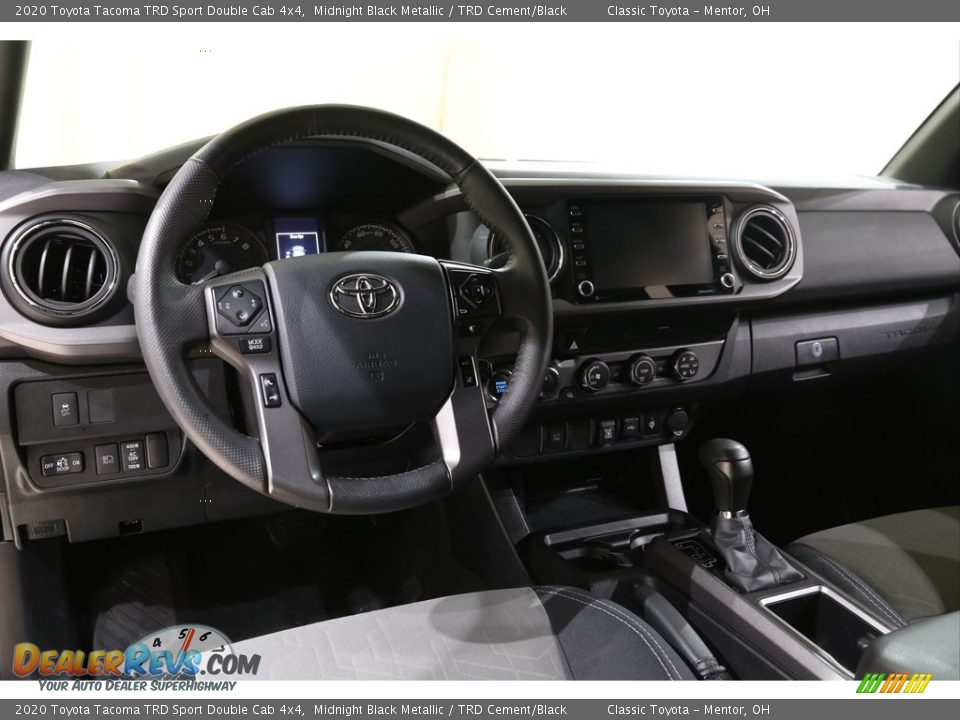 2020 Toyota Tacoma TRD Sport Double Cab 4x4 Midnight Black Metallic / TRD Cement/Black Photo #6