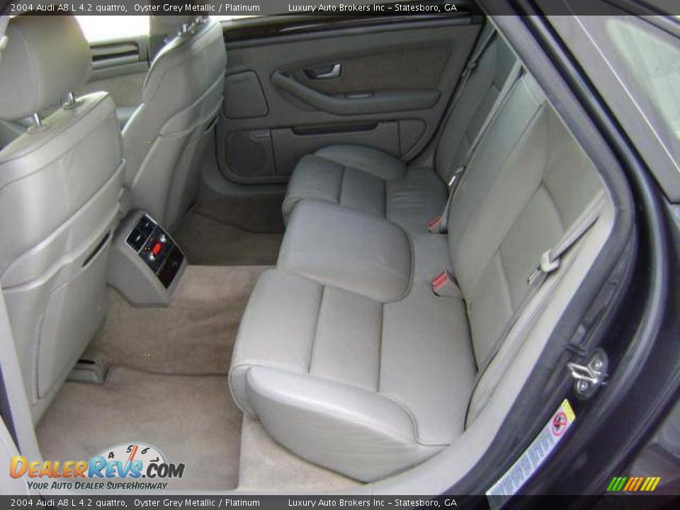 2004 Audi A8 L 4.2 quattro Oyster Grey Metallic / Platinum Photo #10