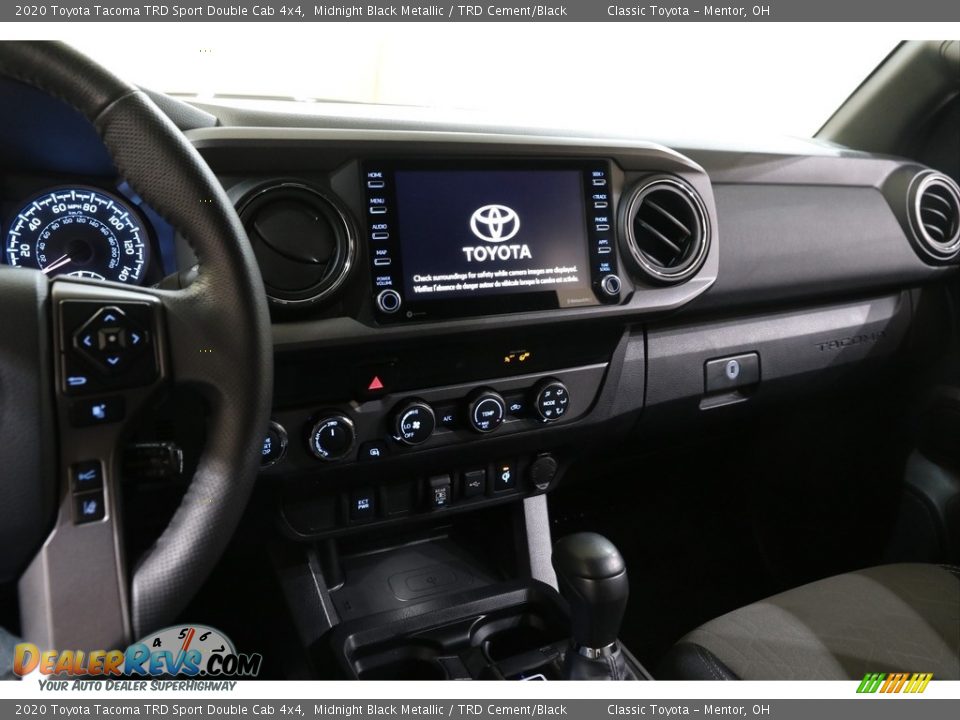 2020 Toyota Tacoma TRD Sport Double Cab 4x4 Midnight Black Metallic / TRD Cement/Black Photo #9