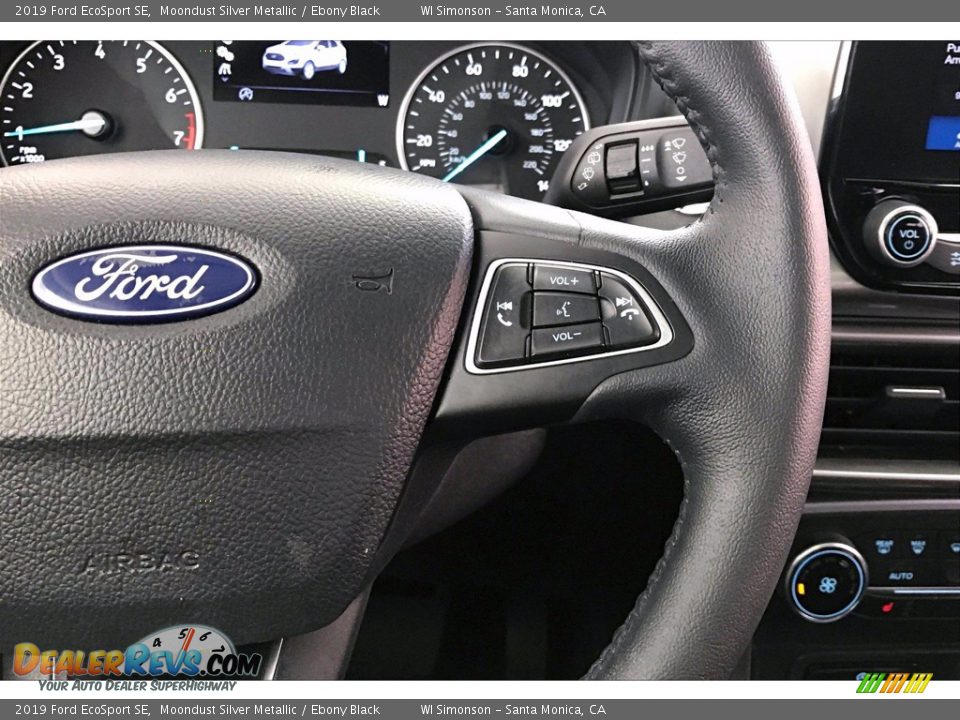 2019 Ford EcoSport SE Moondust Silver Metallic / Ebony Black Photo #22