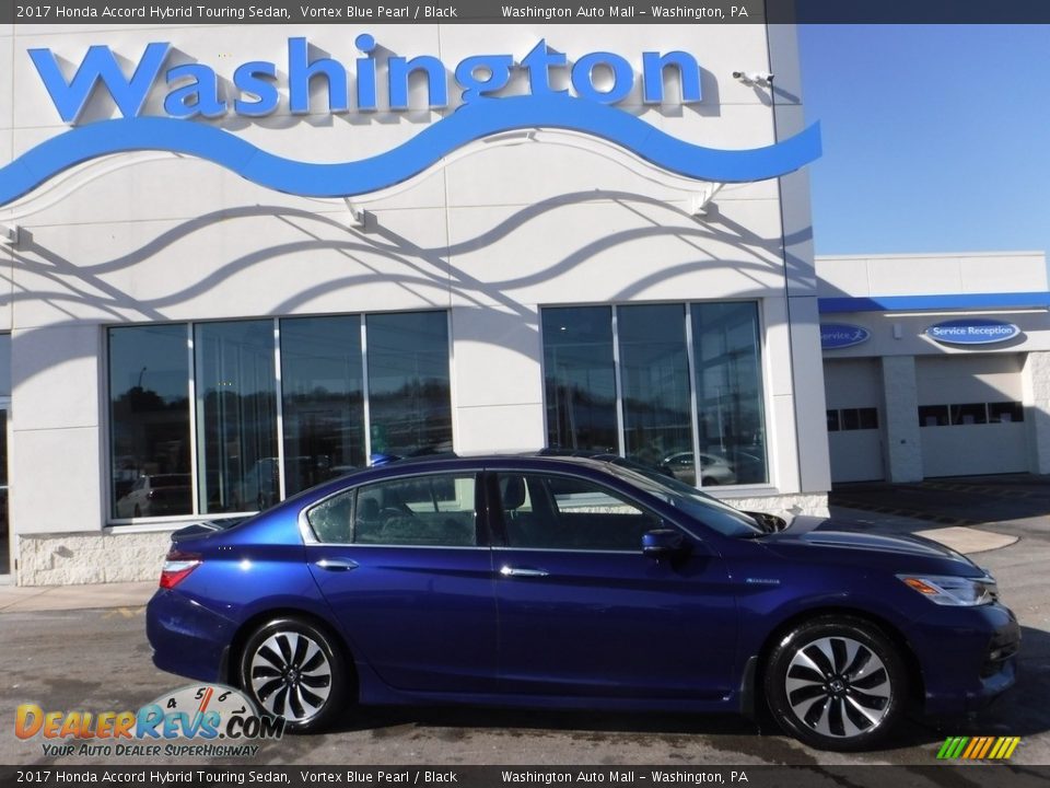 2017 Honda Accord Hybrid Touring Sedan Vortex Blue Pearl / Black Photo #2