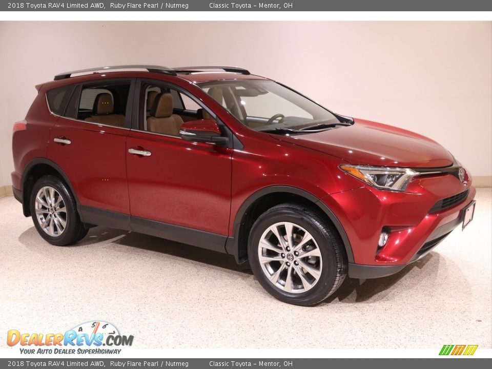 2018 Toyota RAV4 Limited AWD Ruby Flare Pearl / Nutmeg Photo #1
