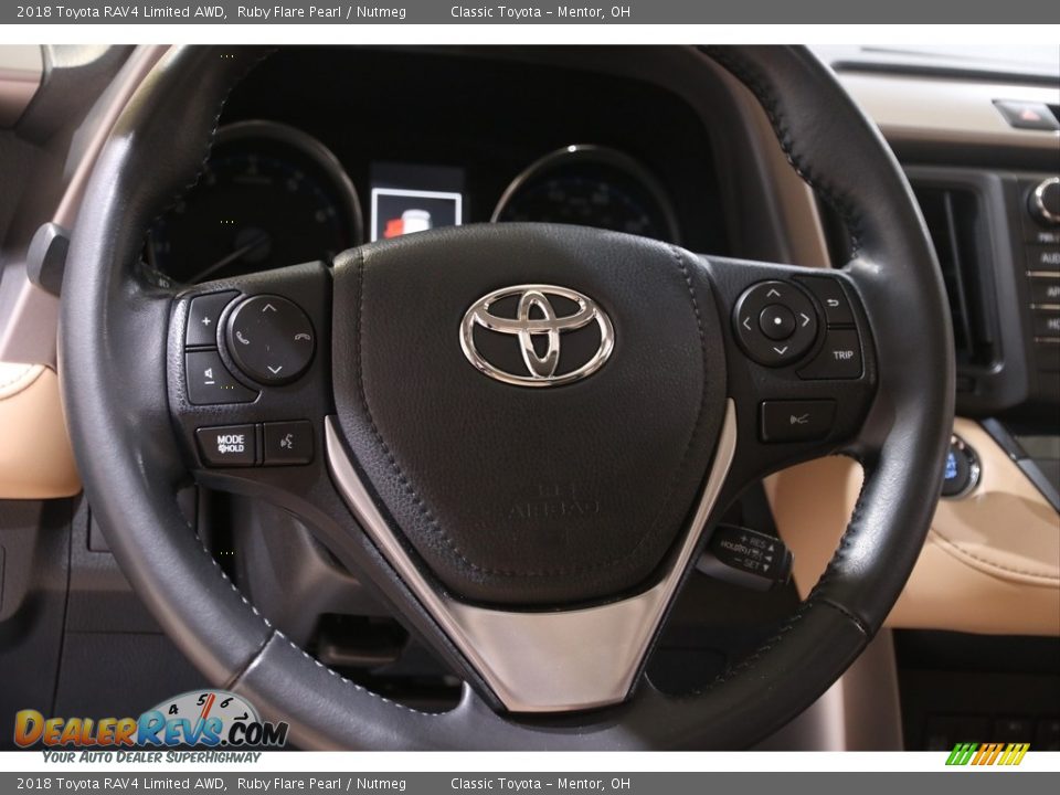2018 Toyota RAV4 Limited AWD Ruby Flare Pearl / Nutmeg Photo #7