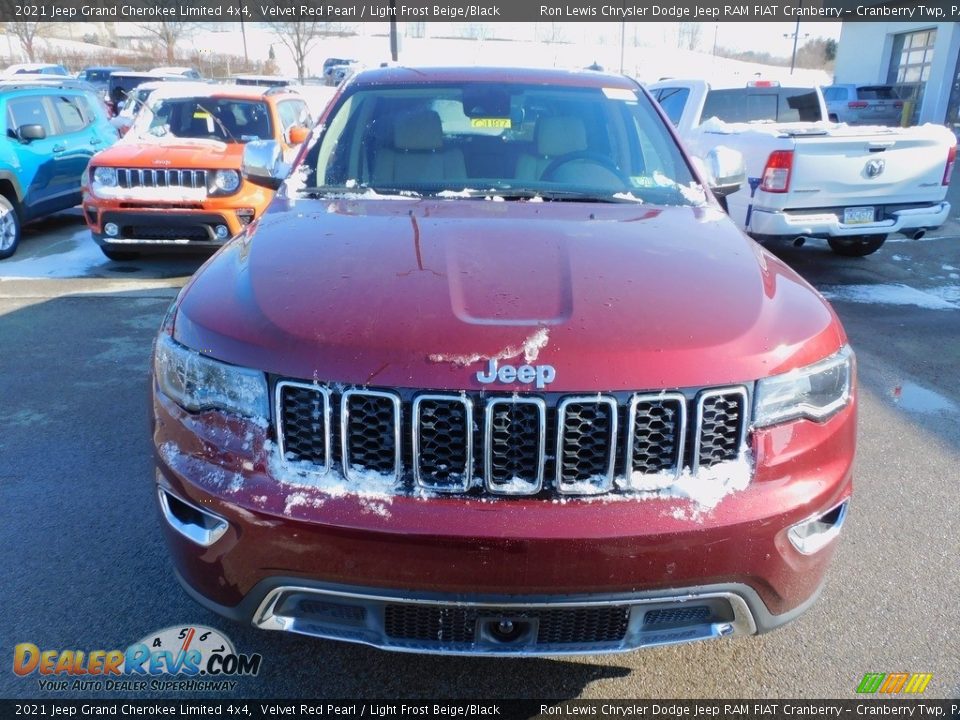 2021 Jeep Grand Cherokee Limited 4x4 Velvet Red Pearl / Light Frost Beige/Black Photo #2