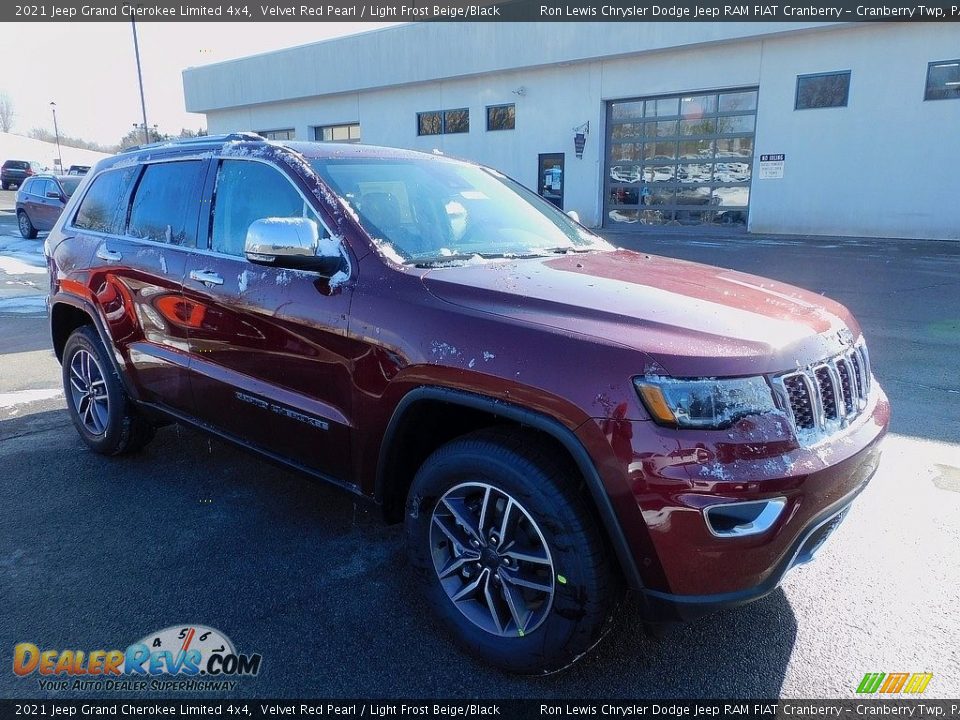 2021 Jeep Grand Cherokee Limited 4x4 Velvet Red Pearl / Light Frost Beige/Black Photo #3