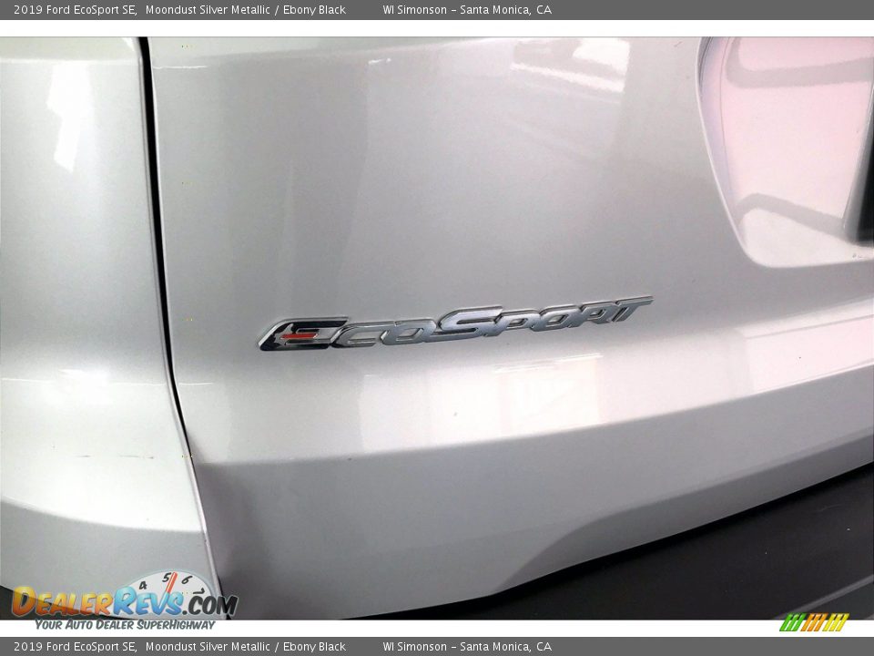 2019 Ford EcoSport SE Moondust Silver Metallic / Ebony Black Photo #31