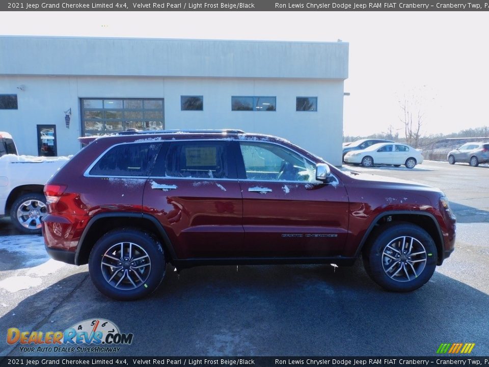 2021 Jeep Grand Cherokee Limited 4x4 Velvet Red Pearl / Light Frost Beige/Black Photo #4