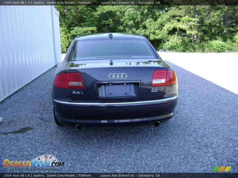 2004 Audi A8 L 4.2 quattro Oyster Grey Metallic / Platinum Photo #11