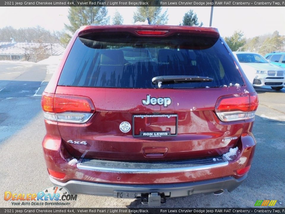 2021 Jeep Grand Cherokee Limited 4x4 Velvet Red Pearl / Light Frost Beige/Black Photo #6