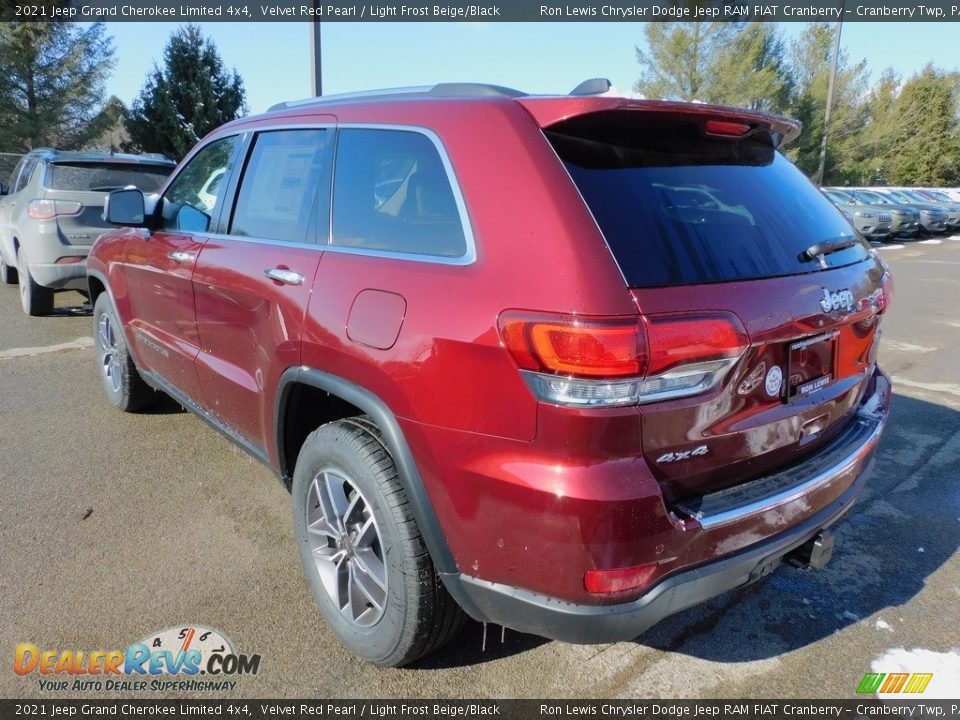 2021 Jeep Grand Cherokee Limited 4x4 Velvet Red Pearl / Light Frost Beige/Black Photo #8