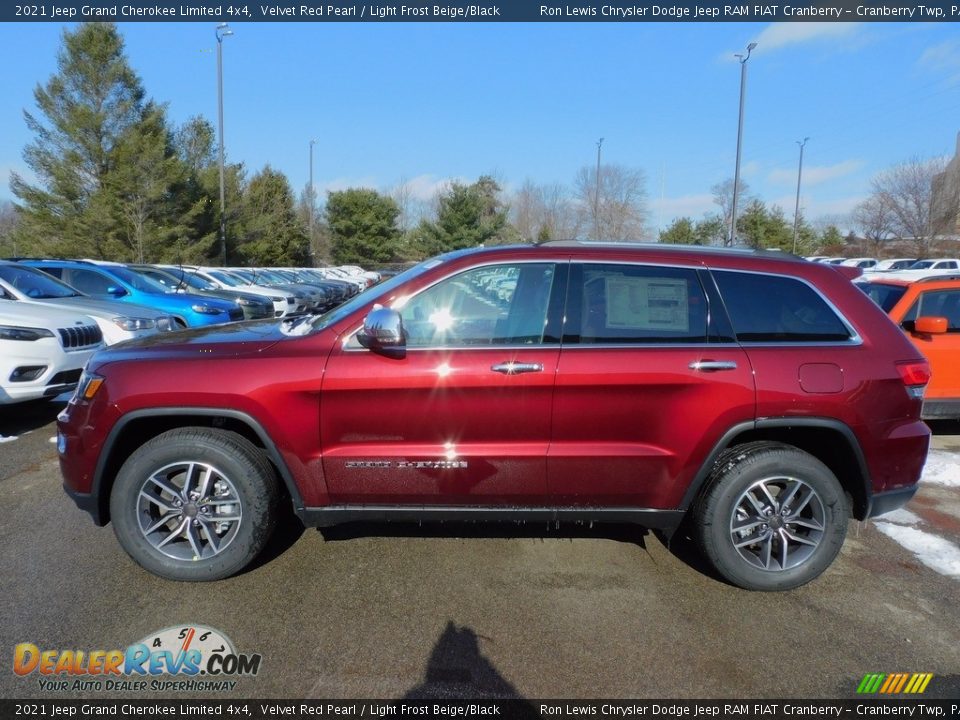 2021 Jeep Grand Cherokee Limited 4x4 Velvet Red Pearl / Light Frost Beige/Black Photo #9