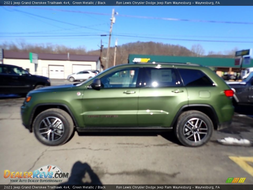 2021 Jeep Grand Cherokee Trailhawk 4x4 Green Metallic / Black Photo #3