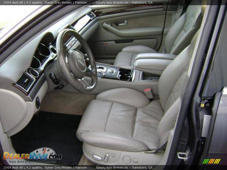2004 Audi A8 L 4.2 quattro Oyster Grey Metallic / Platinum Photo #12