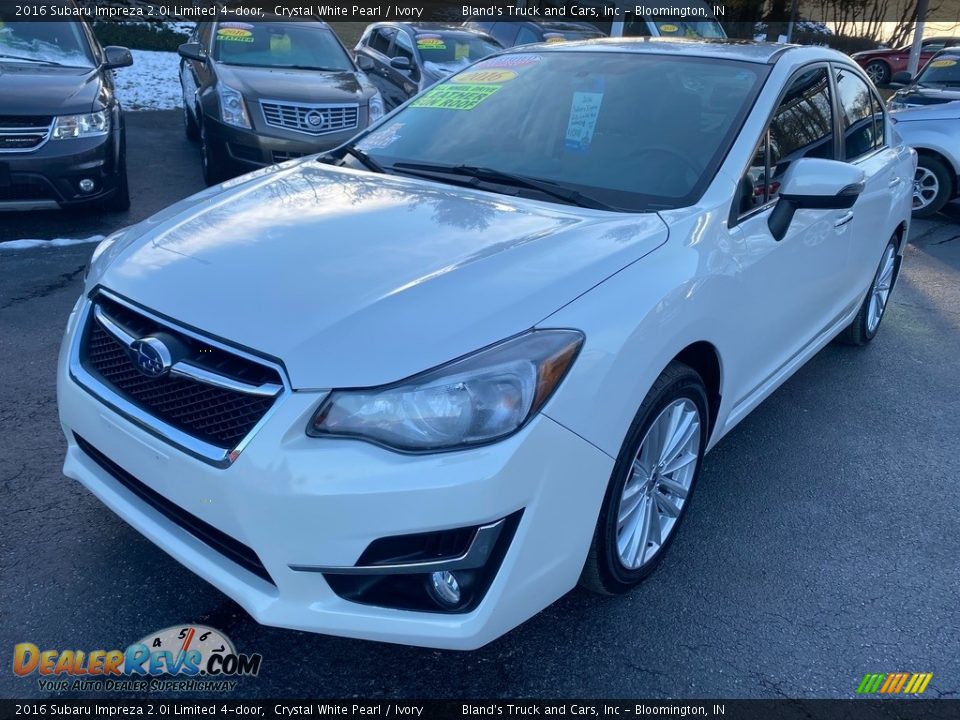 2016 Subaru Impreza 2.0i Limited 4-door Crystal White Pearl / Ivory Photo #2