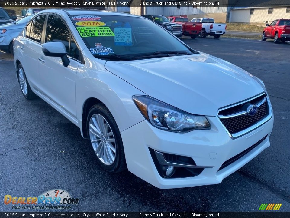 2016 Subaru Impreza 2.0i Limited 4-door Crystal White Pearl / Ivory Photo #4