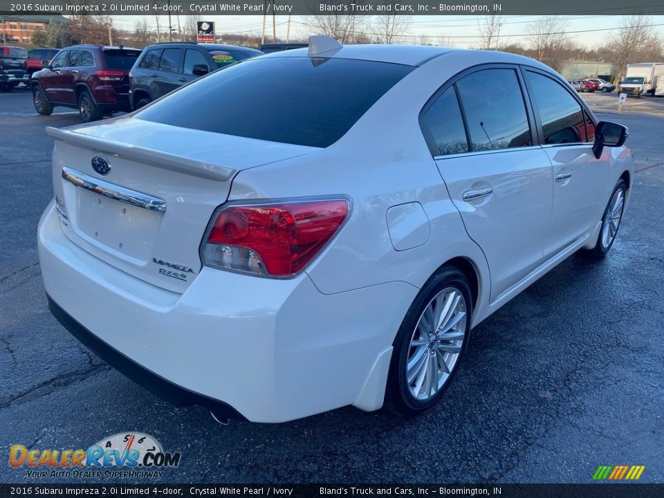 2016 Subaru Impreza 2.0i Limited 4-door Crystal White Pearl / Ivory Photo #6