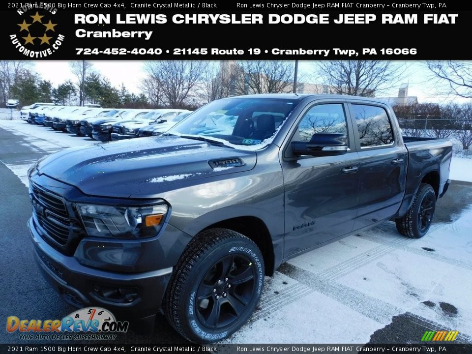2021 Ram 1500 Big Horn Crew Cab 4x4 Granite Crystal Metallic / Black Photo #1