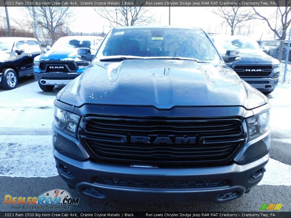 2021 Ram 1500 Big Horn Crew Cab 4x4 Granite Crystal Metallic / Black Photo #2