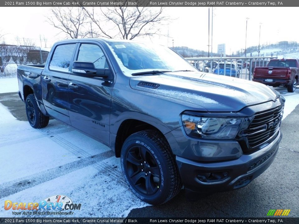 2021 Ram 1500 Big Horn Crew Cab 4x4 Granite Crystal Metallic / Black Photo #3