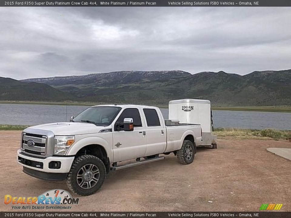 2015 Ford F350 Super Duty Platinum Crew Cab 4x4 White Platinum / Platinum Pecan Photo #1