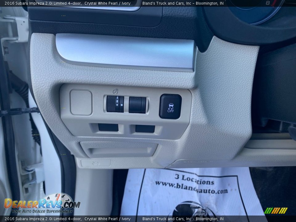 2016 Subaru Impreza 2.0i Limited 4-door Crystal White Pearl / Ivory Photo #21