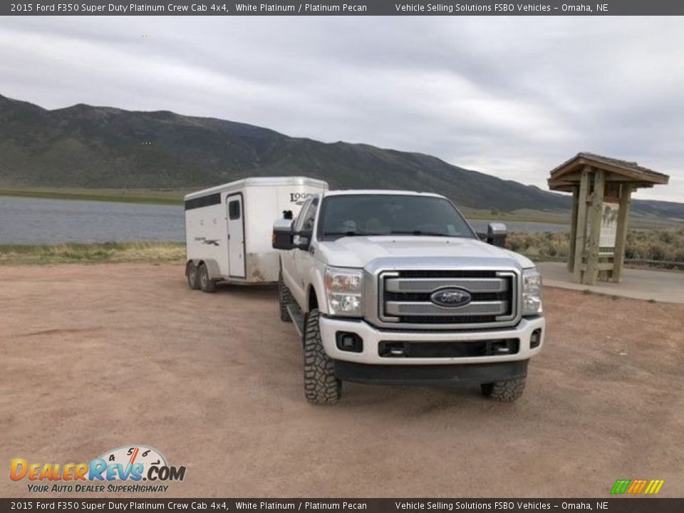 2015 Ford F350 Super Duty Platinum Crew Cab 4x4 White Platinum / Platinum Pecan Photo #5