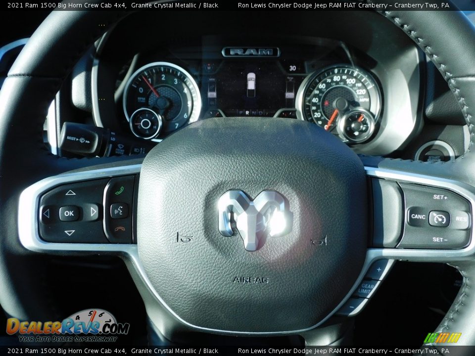 2021 Ram 1500 Big Horn Crew Cab 4x4 Granite Crystal Metallic / Black Photo #19