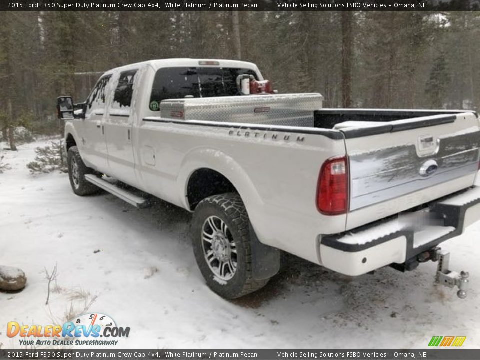 2015 Ford F350 Super Duty Platinum Crew Cab 4x4 White Platinum / Platinum Pecan Photo #9