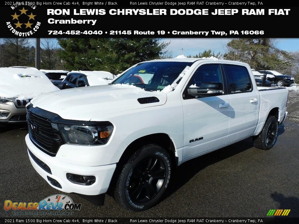 2021 Ram 1500 Big Horn Crew Cab 4x4 Bright White / Black Photo #1
