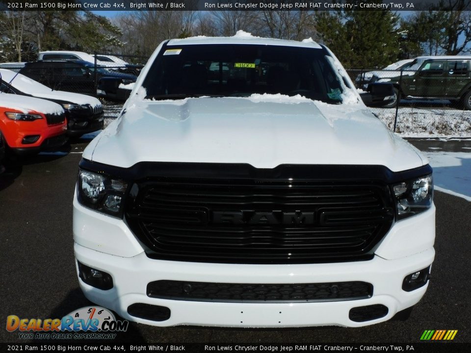 2021 Ram 1500 Big Horn Crew Cab 4x4 Bright White / Black Photo #2
