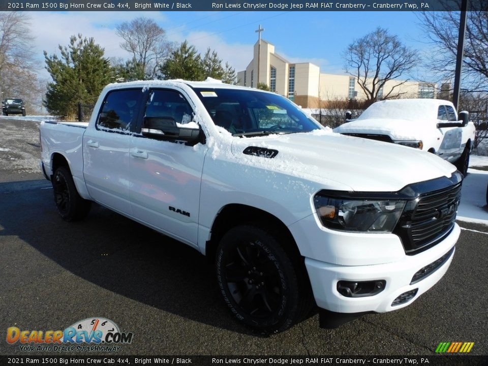 2021 Ram 1500 Big Horn Crew Cab 4x4 Bright White / Black Photo #3