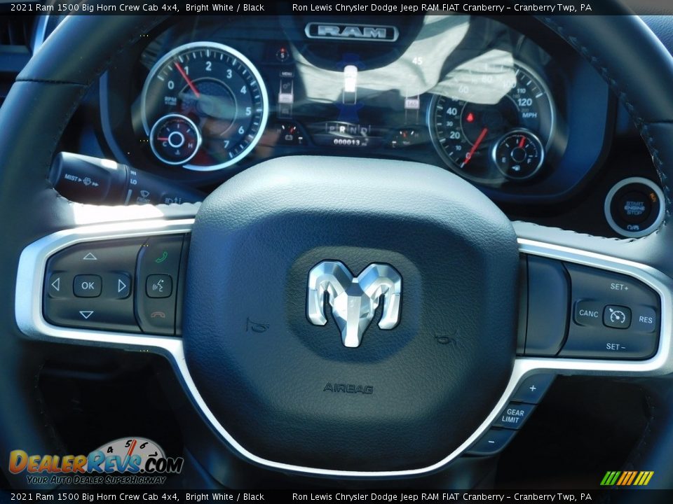2021 Ram 1500 Big Horn Crew Cab 4x4 Bright White / Black Photo #19