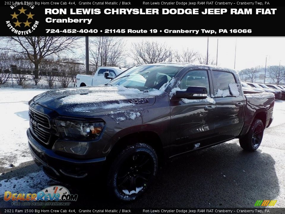 2021 Ram 1500 Big Horn Crew Cab 4x4 Granite Crystal Metallic / Black Photo #1