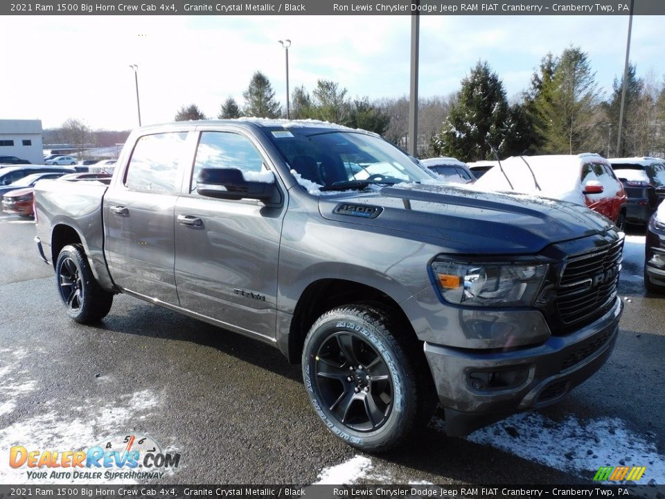 2021 Ram 1500 Big Horn Crew Cab 4x4 Granite Crystal Metallic / Black Photo #3