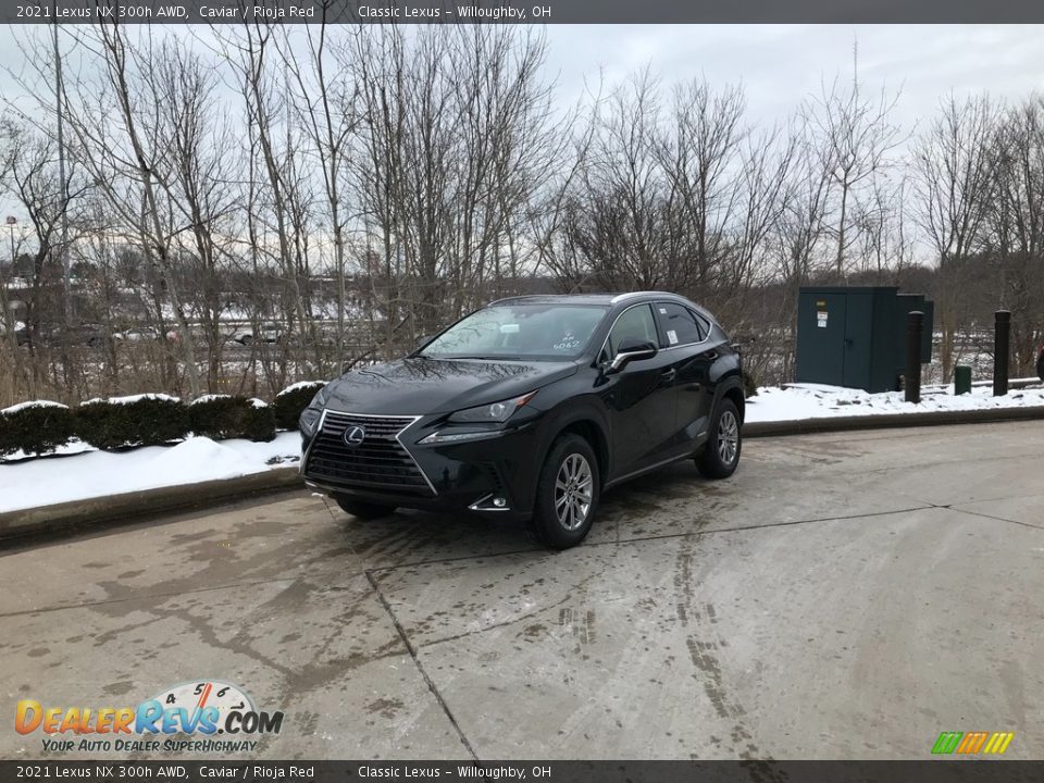 2021 Lexus NX 300h AWD Caviar / Rioja Red Photo #1