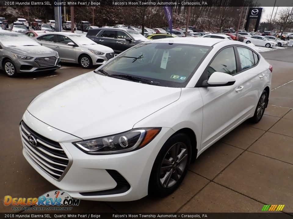 2018 Hyundai Elantra SEL Quartz White Pearl / Beige Photo #6