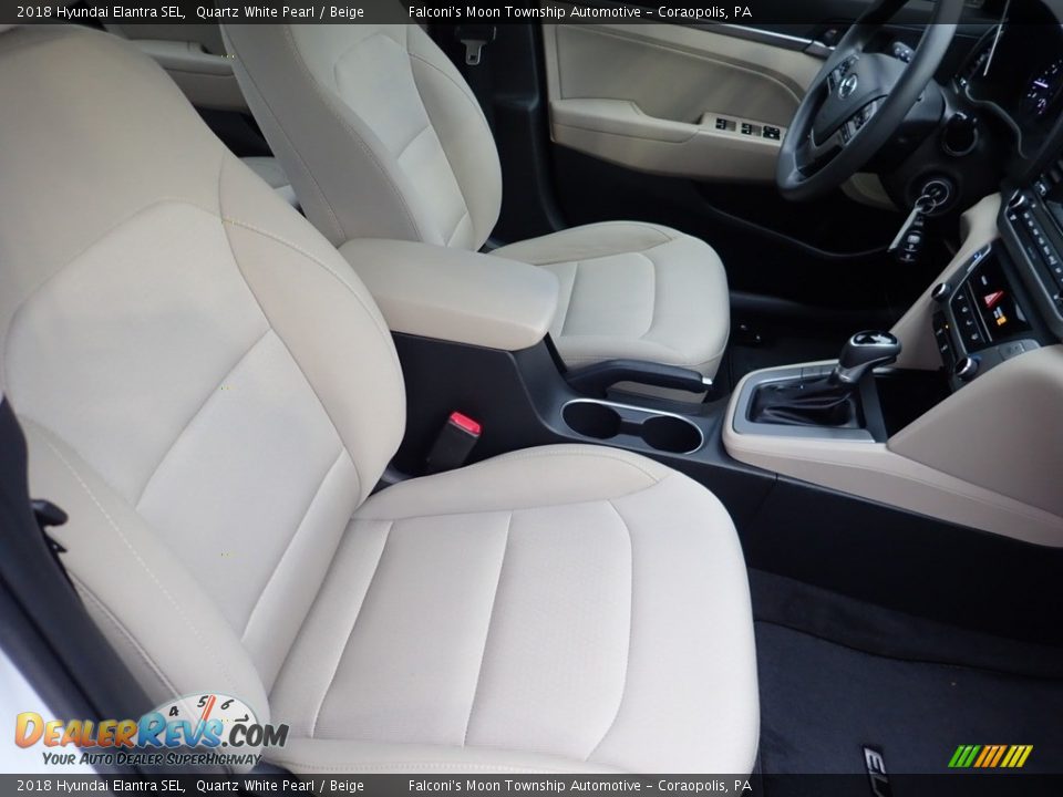 2018 Hyundai Elantra SEL Quartz White Pearl / Beige Photo #10