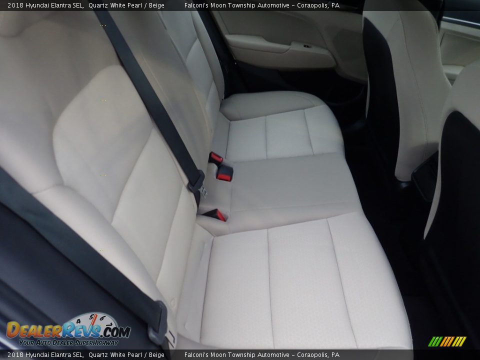 2018 Hyundai Elantra SEL Quartz White Pearl / Beige Photo #13