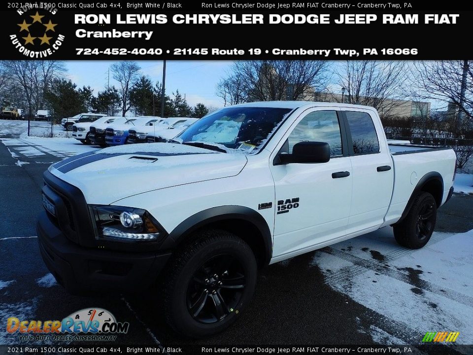 2021 Ram 1500 Classic Quad Cab 4x4 Bright White / Black Photo #1