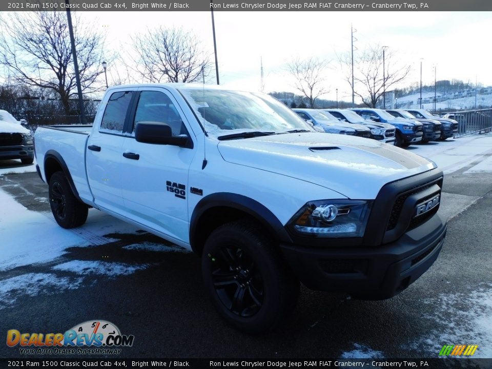 2021 Ram 1500 Classic Quad Cab 4x4 Bright White / Black Photo #3